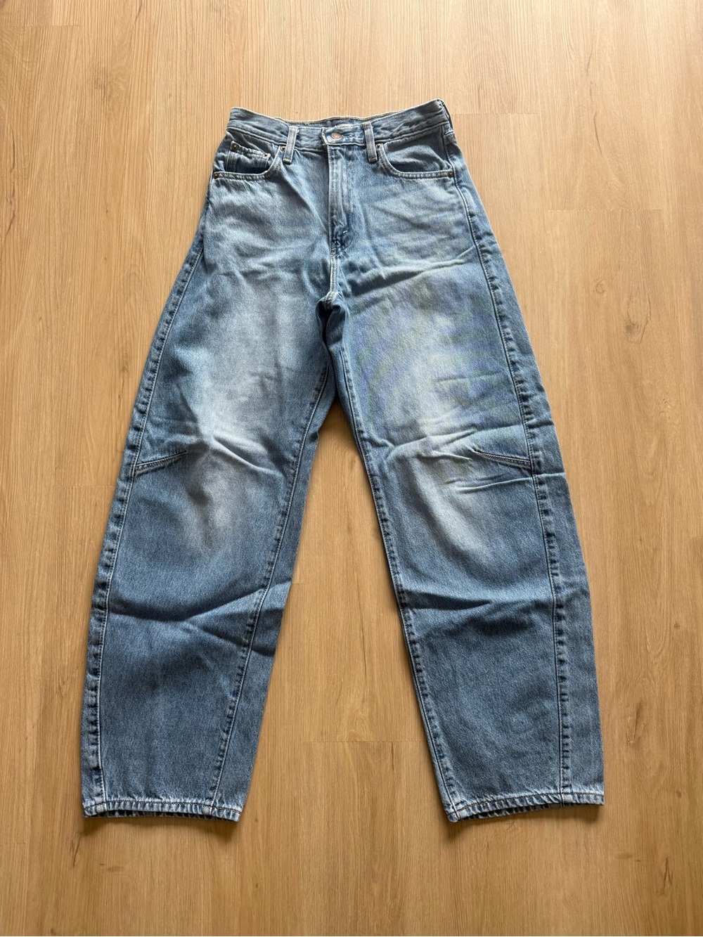 Levi's Light Blue High-Rise Wide-Leg Jeans